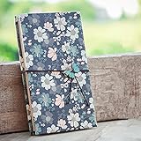 duolaisu DIYハンドメイド布ハードカバークラフト紙レトロアコーディオンスタイルフォトアルバム8.5 X 4.5inch , Holds 4 x 6インチ写真、1つ自己粘着フォトコーナー D 