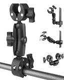 JEBUTU スーパークランプ ボールヘッド 2点 360度回転 カメラマウント クリップマウント 自転車/バイク/オートバイ/車載用 1/4ネジ より長い 全長18cm ボールヘッドアーム ウェアラブルカメラ・カメラ固定用 バイクマウント カメラグリッパー カメラアーム 撮影クランプ スマホクリップ・Gopro用マウント付 スマートフォン/一眼レフ/ミラーレス/デジカメ/Goproなどに対応