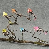 Package of 12 AssortedカラーFeathered Split Tail人工マッシュルーム鳥の作成のインドアEmbellishing、工芸、