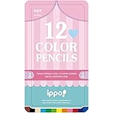トンボ(Tombow) 鉛筆 色鉛筆 ippo! スライド缶入 12色 プリント Girl CL-RRW0412C