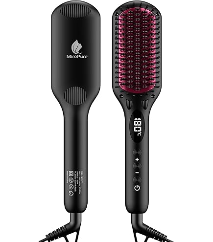 Amazon | ヘアアイロン ストレートヒートブラシ ミニアイロン 2way100