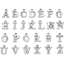 Amazon.co.jp: [UNICRAFTALE] 約26個 12mm アルファベットチャーム