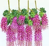 Felice Arts人工藤のつるシルクHanging花ウェディングdecor-12pcs パープル