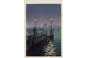 川瀬巴水 小樽之波止場 小サイズ 複製ポスター 版画 新版画 風景画 北海道