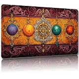 Malqiqi プレイマット MTG用 無料収納バッグ付き ゲームマット 24 x 14インチ カード用TCG ボードゲームマット マウスパッド デスクマット (レギュラー、マジックマット6)