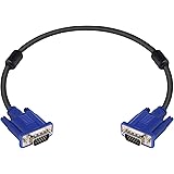 Pasow ディスプレイケーブル VGAケーブル 0.5m D-sub15ピン オス-オス 細い 金メッキコネクタ コア付 テレビコンピューター、プロジェクター等に適用 0.5m