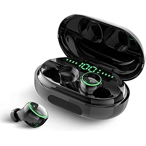 Bluetooth イヤホン 「2020年最新技術 第二世代Bluetooth5.0+EDR搭載」自動ベアリング 120時間連続駆動長時間 CVC8.0ノイズキャセリング LEDディスプレイ/業界内最高級防水/Hi-Fi 高音質/Siri対応/音量調節/マイク内蔵 技適認証済/PSE認証済 ぶるーとーすイヤホン Android&iOS ブルートゥース イヤホン