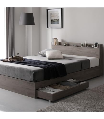 Amazon | 棚・コンセント付きフロアベッド【Skyline】スカイライン