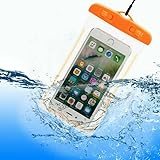 防水電話クリアケース、スマートフォンサイズ16 * 9cm未満のネックストラップ付き携帯電話ポケット、水泳、ダイビング、サーフィン用