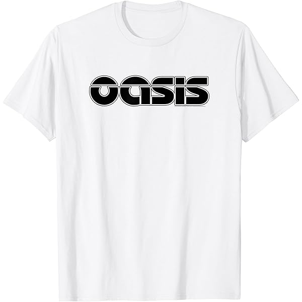 Amazon | Oasis – Logo On Black Tシャツ | Tシャツ・カットソー 通販