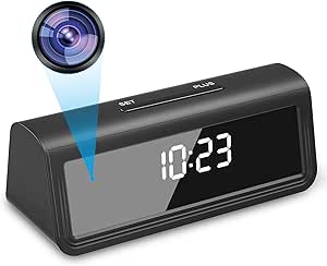 格安 ★ Relohas 置き時計型 防犯カメラ 1080P高画質 WIFI 160°広角 長時間録画 動体検知 暗視撮影 遠隔監視 目覚まし 日本語取扱説明 o8 ☆令和元年最終売りつくし☆2019進化版隠しカメラ 置き時計型 Relohas