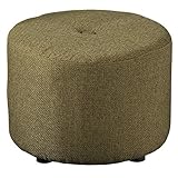 スツール オットマン 1人掛け 腰掛け PVC レザー ファブリック チェア 丸型 円形 イス 玄関 北欧 おしゃれ シンプル モダン (グリーン)