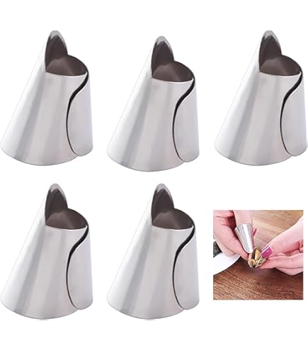 Amazon｜指サック/ステンレスネイルカバー/剥がし枝豆/金属にんにく手