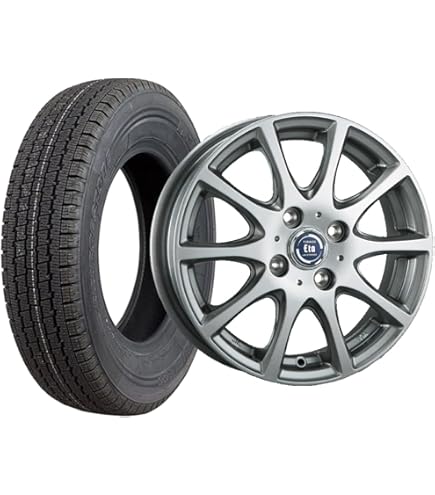 Amazon | 【軽トラック・軽バン用】【アルミ付スタッドレスタイヤ4本