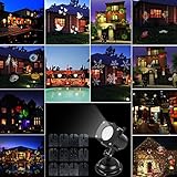 ACRATO Christmas Lights Prjector 12 Pattern Slides LED Landscape Projector for Holidays Halloween Ch