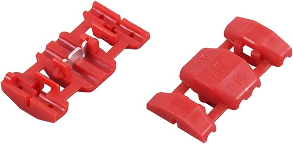 エーモン(amon) 配線コネクター 赤 AV(S)0.5~0.85sq 8個入 ドラレコの配線 電装品の取り付け 接続 エレクトロタップ プライヤーだけで配線コードを分岐 コードの切断や被覆剥き不要 貫通タップ 3336 - 1