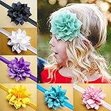 Domybest可愛いベビーヘアバンド　カチューシャ キッズ リボン 花　弾力性ある10色セット 新生児 赤ちゃん　髪飾り　ヘアアクセサリー 出産祝い 内祝い結婚式 お宮参り 誕生日 100日記念 こ