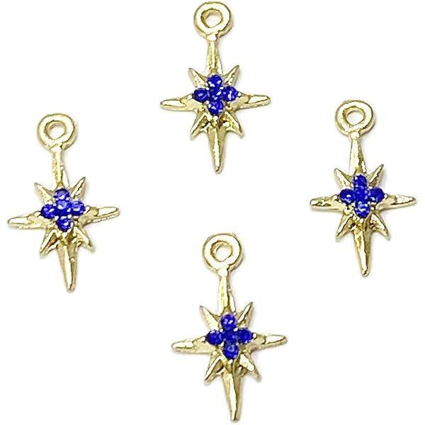 Amazon.co.jp: 【RiNma1156】カン付き 星チャーム スター 八芒星