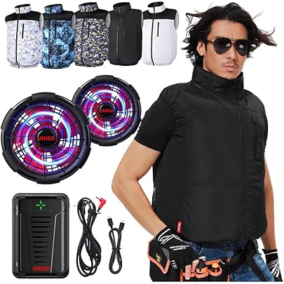 Amazon.co.jp: [UNISO] 空調作業服 UPF50+熱中症対策 男女兼用 3L