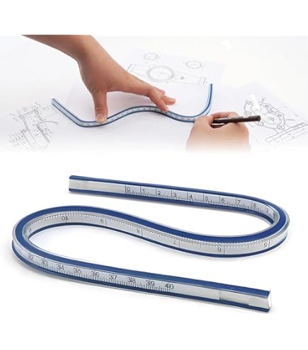 Amazon.co.jp: ウチダ 自在曲線定規 30cm 目盛りなし 1-819-0030