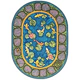 Joy Carpets Kid Essentials Early Childhood Oval Maria's Garden Rug Multicolored 7'8 x 10'9 [並行輸入品]