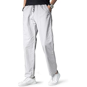 KTMOUW チノパン メンズ ゆったり イージーパンツ テーパード ワイド パンツ 大きいサイズ ズボン ロング パンツ 通気 カジュアル 調整紐 夏 秋 無地 黒 ネイビー グレー