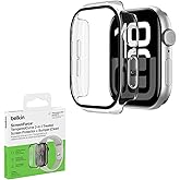 Belkin Apple Watch S10 46mm用 フルカバーバンパー保護ケース 硬度9H 耐スクラッチ加工 抗菌 簡単取付 薄さ0.33mm クリアモデル OWA003fqCL