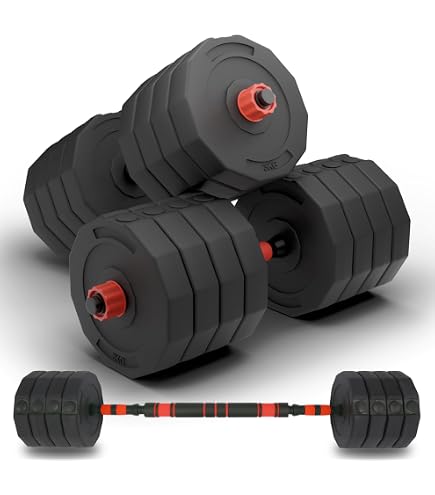 Amazon | 【Field GYM】バーベルにもなる ダンベル 可変式 プレート 2