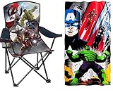 Marvel Avengers Age of Ultron Folding Chair w/ Carry Bag & Beach Towel Set - Kids [並行輸入品]