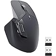 RAPOO MT760 Mini Bluetooth Wireless Mouse, Bluetooth 5.0 and 2.4 GHz 3-Mode Connection, Supports 4 Devices, M+ Crossover Computer Technology, 11 Programmable Buttons, 90 Days Battery Life, 4K DPI