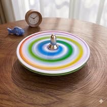 Amazon.co.jp: ︎D-TOP 虹色のへび独楽 美しいCDコマ 知育玩具 工作