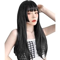 Amazon.co.jp: knnzkウィッグ ロング 黒髪 フルウィッグ 姫