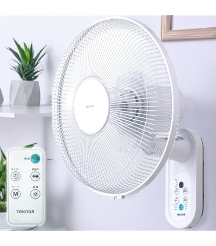 CORPORATION 壁掛け扇風機 ホワイト Amazon | TEKNOS 壁掛け扇風機 フルリモコン フラットガード KI-W280R