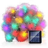 LUCKLED Chuzzle Ball Solar Christmas Lights, 23ft 50 LED Fairy Decorative String Lights for Indoor a