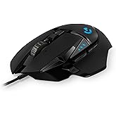 Logitech G502 HERO High Performance Wired Gaming Mouse, HERO 25K Sensor, 25,600 DPI, RGB, Adjustable Weights, 11 Programmable