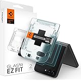 Spigen EZ Fit ガラスフィルム Galaxy Z Flip 5 用 貼り付けキット付き ギャラクシー Z Flip5 全面液晶用 のフルカバー ガラスフィルム 2枚