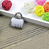 Hommy ナンバーロック　ダイヤルロック パスワードパッドロック　金属　3 ディジット　ジュエリーネックレスボックス　コンビネーション　ツーカラー (シルバー)