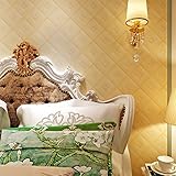 (ハンメロ)HANMEROリビング 部屋 ふすま diy リフォーム用おしゃれな幾何学壁紙 立体感のある のりなし はがせる ビニールクロス 1ロール（53cm×10m）イエロー