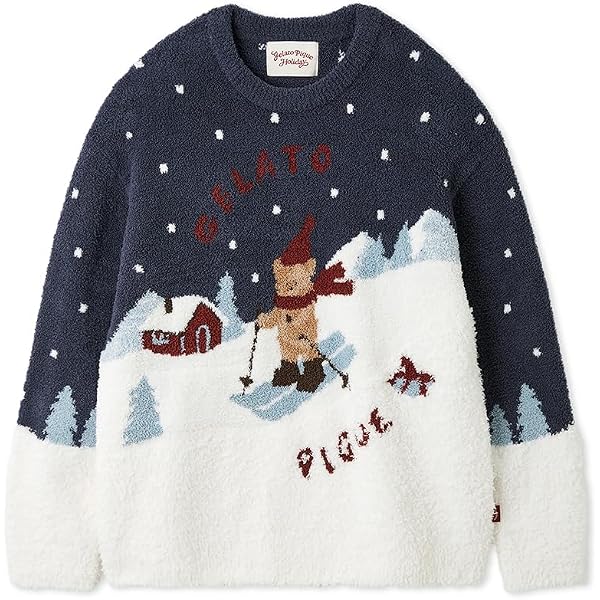 Amazon | [ジェラート ピケ] 【HOLIDAY】スキーベアジャガードロング