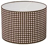 Taftan Checks 7mm Pendant Lampshade Diameter 35cm (Big, Brown) by Taftan