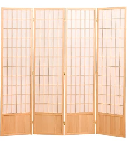 Amazon｜完成品 天然木の和風衝立 4連タイプ 高さ150cm 間仕切り