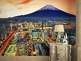Sproud 富士東京のリビングルームベッドルームをテーマとしたホテルの壁画 3D 壁紙個人化されたカスタム 3 D 壁紙 430 Cmx 300 Cm 大きな山の夜