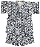 村信 麻葉柄 甚平スーツ 男児 ネイビー 80cm 71684 日本製