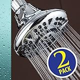 Aquadance高圧6-setting 4.15-inch Spaシャワーヘッド究極のシャワーを体験。/公式個別テストを満たすStrict Us品質&パフォーマンス標準 4.15 Inch シルバー