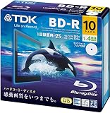 TDK 録画用ブルーレイディスク BD-R 25GB 1-4倍速 ホワイトワイドプリンタブル 10枚 5mmスリムケース BRV25PWB10A