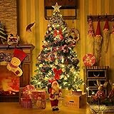 クリスマスツリー セット オーナメント LEDライト イルミネーション付き キラキラ 雰囲気満々 暖かい おしゃれ 飾り 大型 18点セット