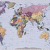 輸入壁紙/World Map/サイズ：270×188cm/4-050/Z3K