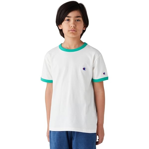 Amazon | [チャンピオン] Tシャツ キッズ 半袖 丸首 綿100％ Relax Fit