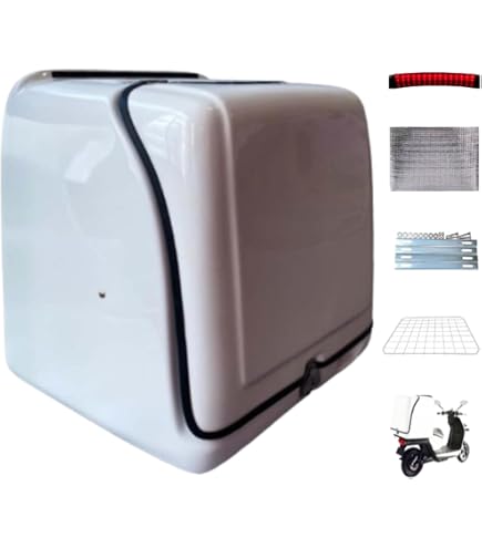 Amazon | デリバリーボックスバイク 大容量 113L白 FRP ジャイロ用リア
