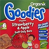 Organix Goodies Organic Soft Oaty Bars - Strawberry & Apple 12mth+ (6x30g) イチゴとリンゴ12Mthの+ （ 6X30G ） 